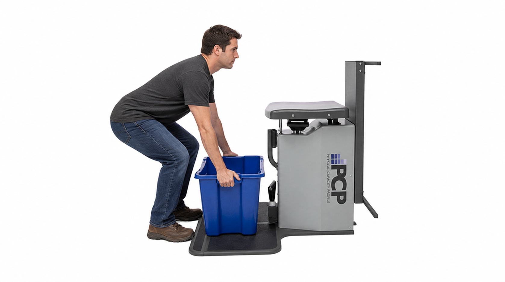 Man completing a PCP lifting and endurance measurement